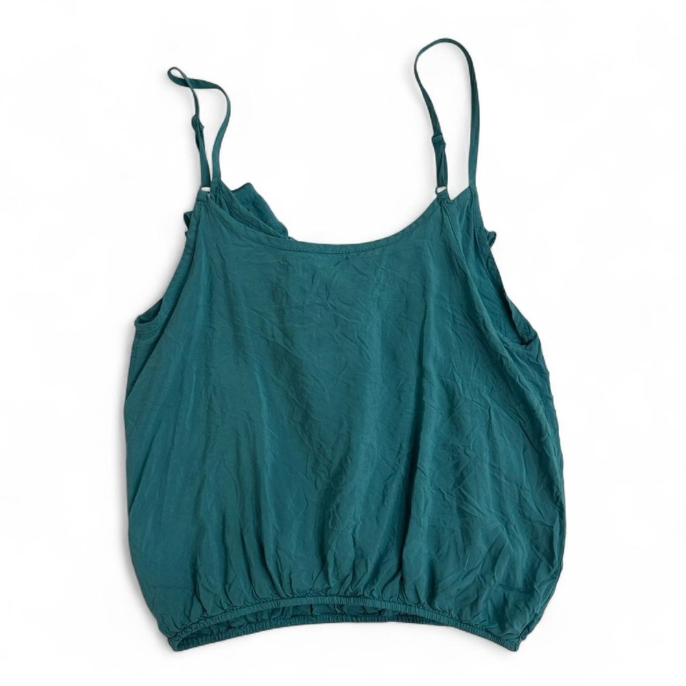 Ali & Kris Teal Ruffle Spaghetti Strap Tank - Picture 5 of 7
